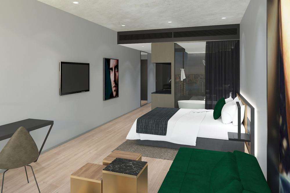 Crystalbrook Vincent Hotel Brisbane Cameră foto A room at the hotel