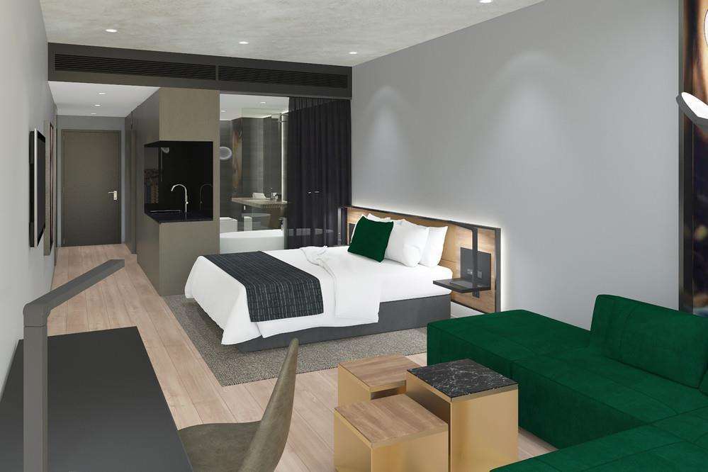 Crystalbrook Vincent Hotel Brisbane Cameră foto A typical room at the hotel